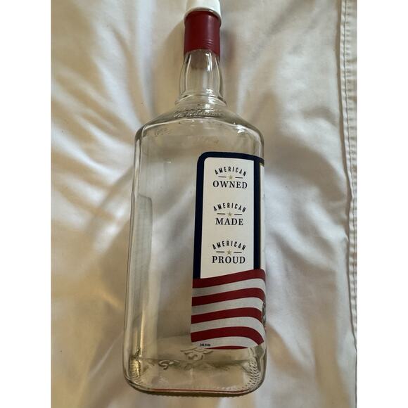 Evan Williams Empty Whiskey Bottle Crafts DIY Bourbon American Flag Patriotic - Picture 5 of 5
